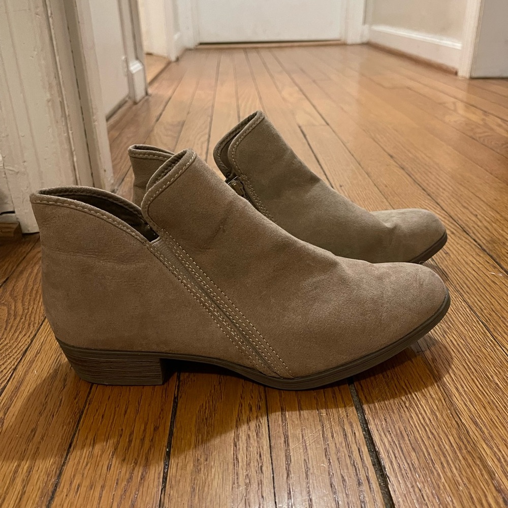 Tan booties